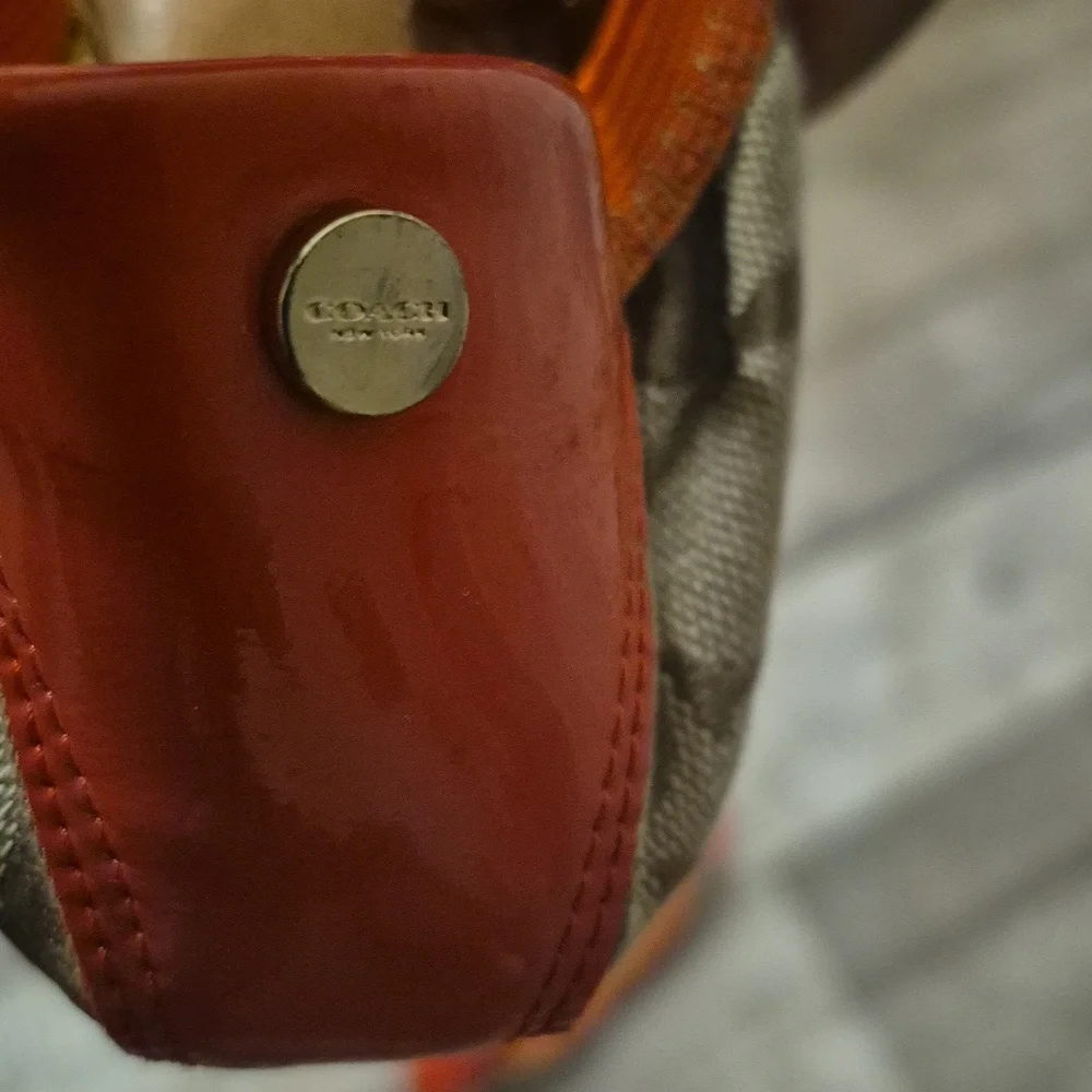 Coach Women's Orange and Brown Ballet Flats - Picture 6 of 9